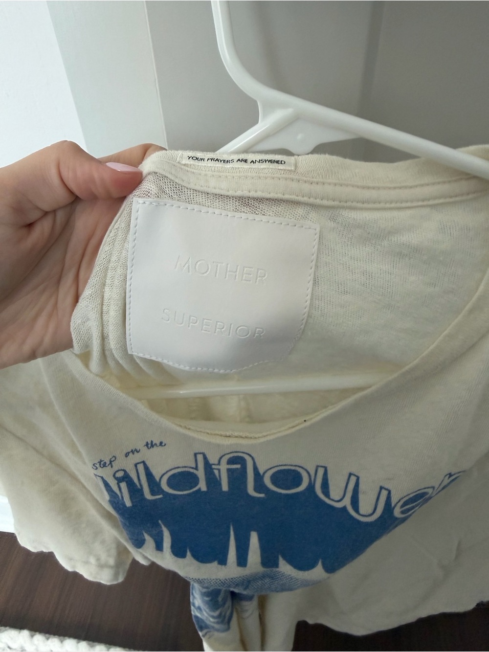MOTHER Wildflowers Graphic Tee - Blue on Cream - Picture 3 of 4